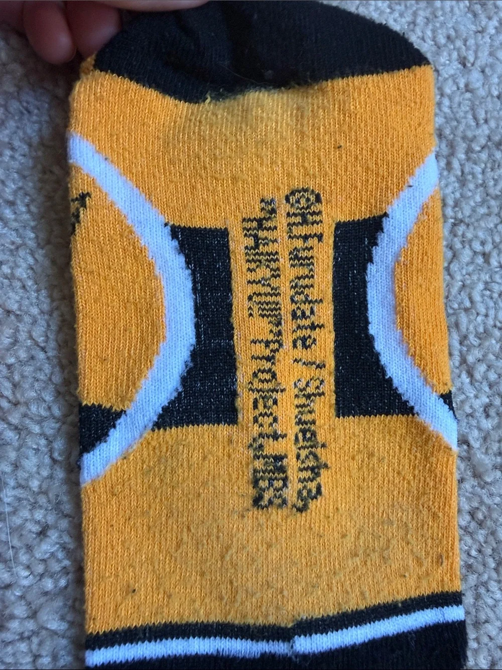 Haikyu!! Shoyo Hinata Orange & Black No-Show Ankle Socks. Unisex
